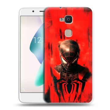 Силиконовый чехол на BQ Aquaris V Plus с принтом человек паук spiderman