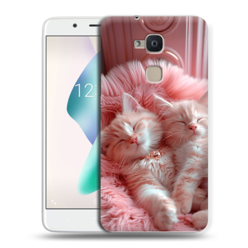 Силиконовый чехол на BQ Aquaris V Plus с принтом котята котики