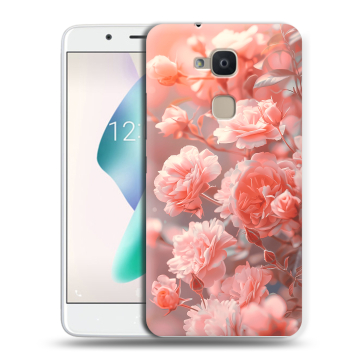 Силиконовый чехол на BQ Aquaris V Plus с принтом Розы цветы
