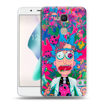 Силиконовый чехол на BQ Aquaris V Plus с принтом Рик и Морти Rick Morty