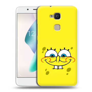 Силиконовый чехол на BQ Aquaris V Plus с принтом спанчбоб спанч боб