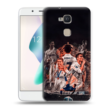 Силиконовый чехол на BQ Aquaris V Plus с принтом Реал Роналдо Real Ronaldo