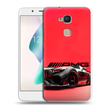 Силиконовый чехол на BQ Aquaris V Plus с принтом Мерседес Mercedes AMG