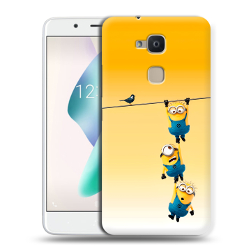 Силиконовый чехол на BQ Aquaris V Plus с принтом Миньоны