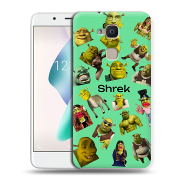 Силиконовый чехол на BQ Aquaris V Plus с принтом Шрек Shrek
