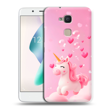 Силиконовый чехол на BQ Aquaris V Plus с принтом Единорог
