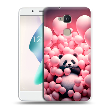 Силиконовый чехол на BQ Aquaris V Plus с принтом Панда