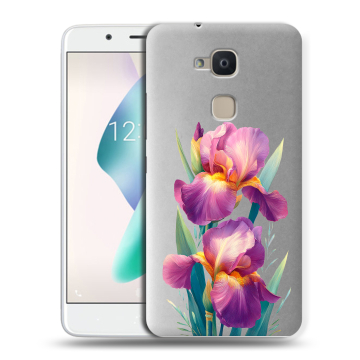 Силиконовый чехол на BQ Aquaris V Plus с принтом Цветы орхидеи