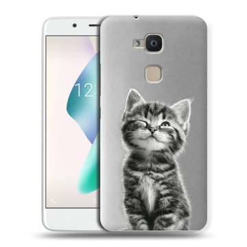 Силиконовый чехол на BQ Aquaris V Plus с принтом Котенок