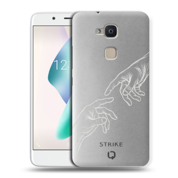 Силиконовый чехол на BQ Aquaris V Plus с принтом Сотворение мира