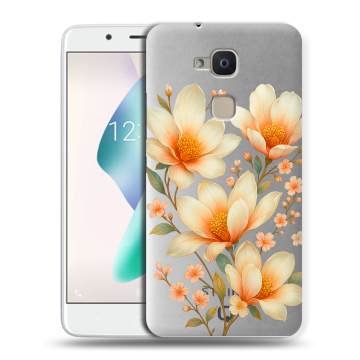 Силиконовый чехол на BQ Aquaris V Plus с принтом Цветы