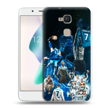 Силиконовый чехол на BQ Aquaris V Plus с принтом Реал Роналдо