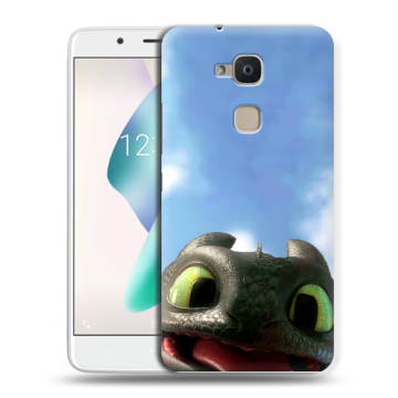 Силиконовый чехол на BQ Aquaris V Plus с принтом Как приручить дракона