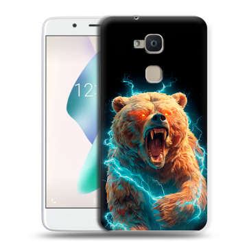 Силиконовый чехол на BQ Aquaris V Plus с принтом Медведь