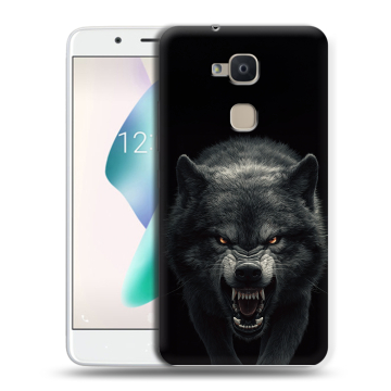 Силиконовый чехол на BQ Aquaris V Plus с принтом Волк