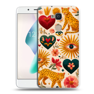 Силиконовый чехол на BQ Aquaris V Plus с принтом Модный принт