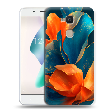 Силиконовый чехол на BQ Aquaris V Plus с принтом Цветы