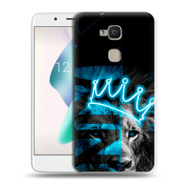 Силиконовый чехол на BQ Aquaris V Plus с принтом Король лев