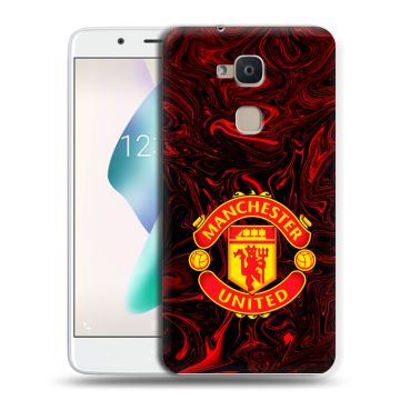 Силиконовый чехол на BQ Aquaris V Plus с принтом Manchester United