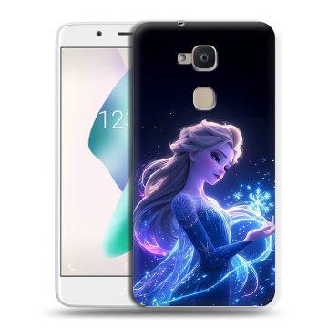 Силиконовый чехол на BQ Aquaris V Plus с принтом Холодное сердце Frozen