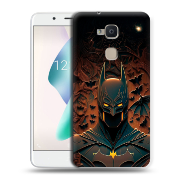 Силиконовый чехол на BQ Aquaris V Plus с принтом Batman Бэтмен