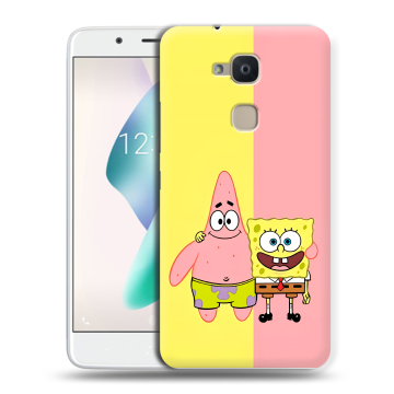 Силиконовый чехол на BQ Aquaris V Plus с принтом Спанч боб Спанчбоб
