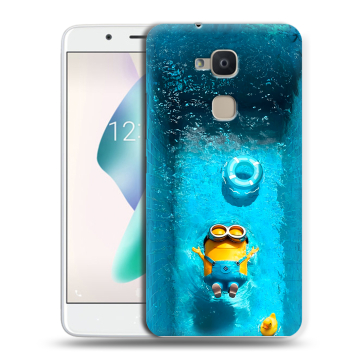 Силиконовый чехол на BQ Aquaris V Plus с принтом Миньоны