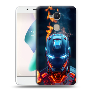 Силиконовый чехол на BQ Aquaris V Plus с принтом IronMan Железный человек