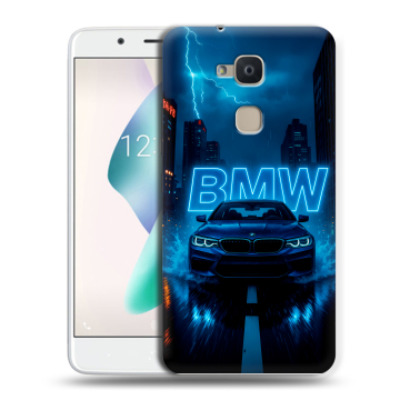 Силиконовый чехол на BQ Aquaris V Plus с принтом BMW БМВ