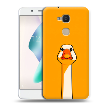 Силиконовый чехол на BQ Aquaris V Plus с принтом Смешная утка