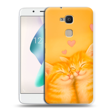 Силиконовый чехол на BQ Aquaris V Plus с принтом Милые котята