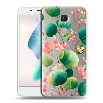 Силиконовый чехол на BQ Aquaris V Plus с принтом женский