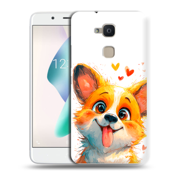 Силиконовый чехол на BQ Aquaris V Plus с принтом корги
