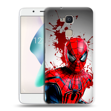 Силиконовый чехол на BQ Aquaris V Plus с принтом Spiderman Человек паук