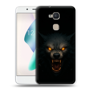 Силиконовый чехол на BQ Aquaris V Plus с принтом Волк
