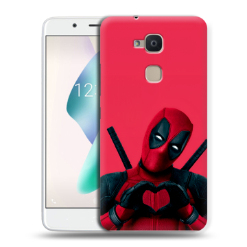 Силиконовый чехол на BQ Aquaris V Plus с принтом Дедпул Deadpool