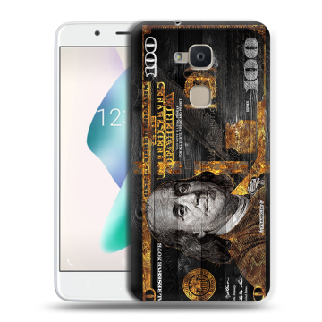 Силиконовый чехол на BQ Aquaris V Plus с принтом Доллар деньги