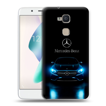 Силиконовый чехол на BQ Aquaris V Plus с принтом Mercedes Мерседес