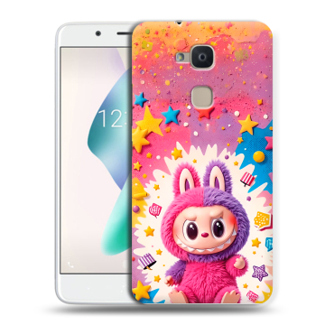 Силиконовый чехол на BQ Aquaris V Plus с принтом Labubu Лабубу