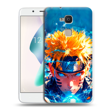 Силиконовый чехол на BQ Aquaris V Plus с принтом Аниме Наруто Naruto