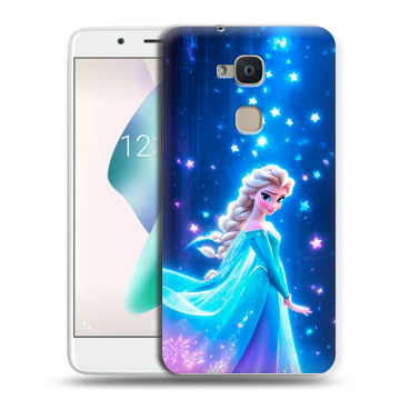 Силиконовый чехол на BQ Aquaris V Plus с принтом Холодное сердце Frozen