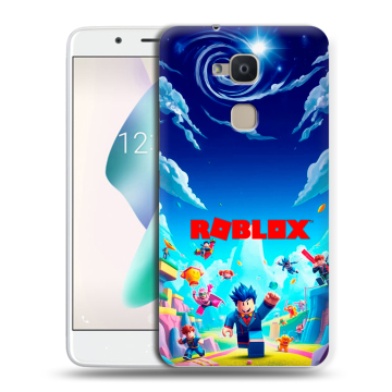 Силиконовый чехол на BQ Aquaris V Plus с принтом Roblox Роблокс