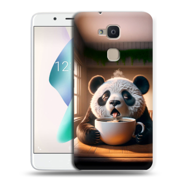 Силиконовый чехол на BQ Aquaris V Plus с принтом смешная панда