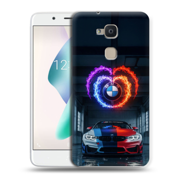 Силиконовый чехол на BQ Aquaris V Plus с принтом BMW БМВ
