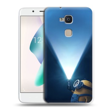Силиконовый чехол на BQ Aquaris V Plus с принтом Миньоны