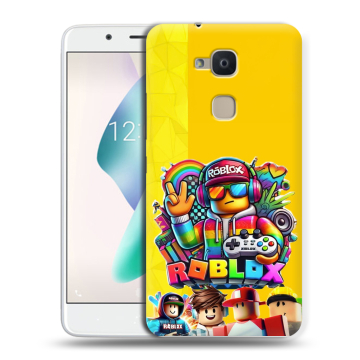 Силиконовый чехол на BQ Aquaris V Plus с принтом Roblox Роблокс