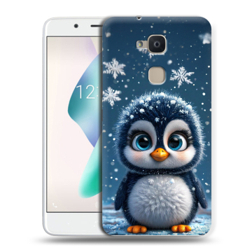 Силиконовый чехол на BQ Aquaris V Plus с принтом Новый год