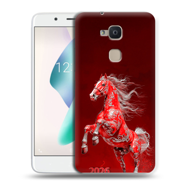 Силиконовый чехол на BQ Aquaris V Plus с принтом Новый год