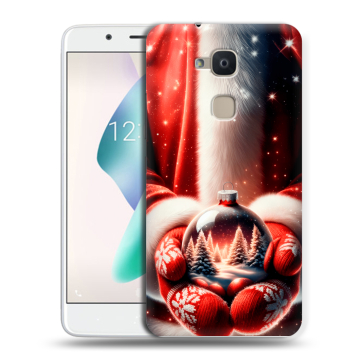 Силиконовый чехол на BQ Aquaris V Plus с принтом Новый год
