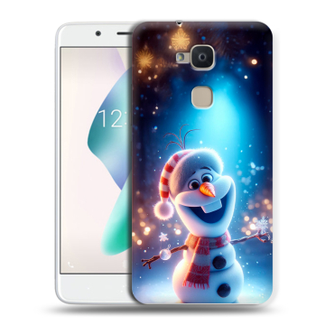 Силиконовый чехол на BQ Aquaris V Plus с принтом Новый год